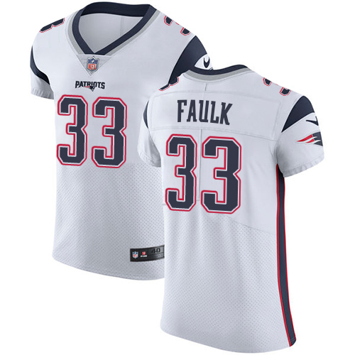 Nike Patriots #33 Kevin Faulk White Men's Stitched NFL Vapor Untouchable Elite Jersey